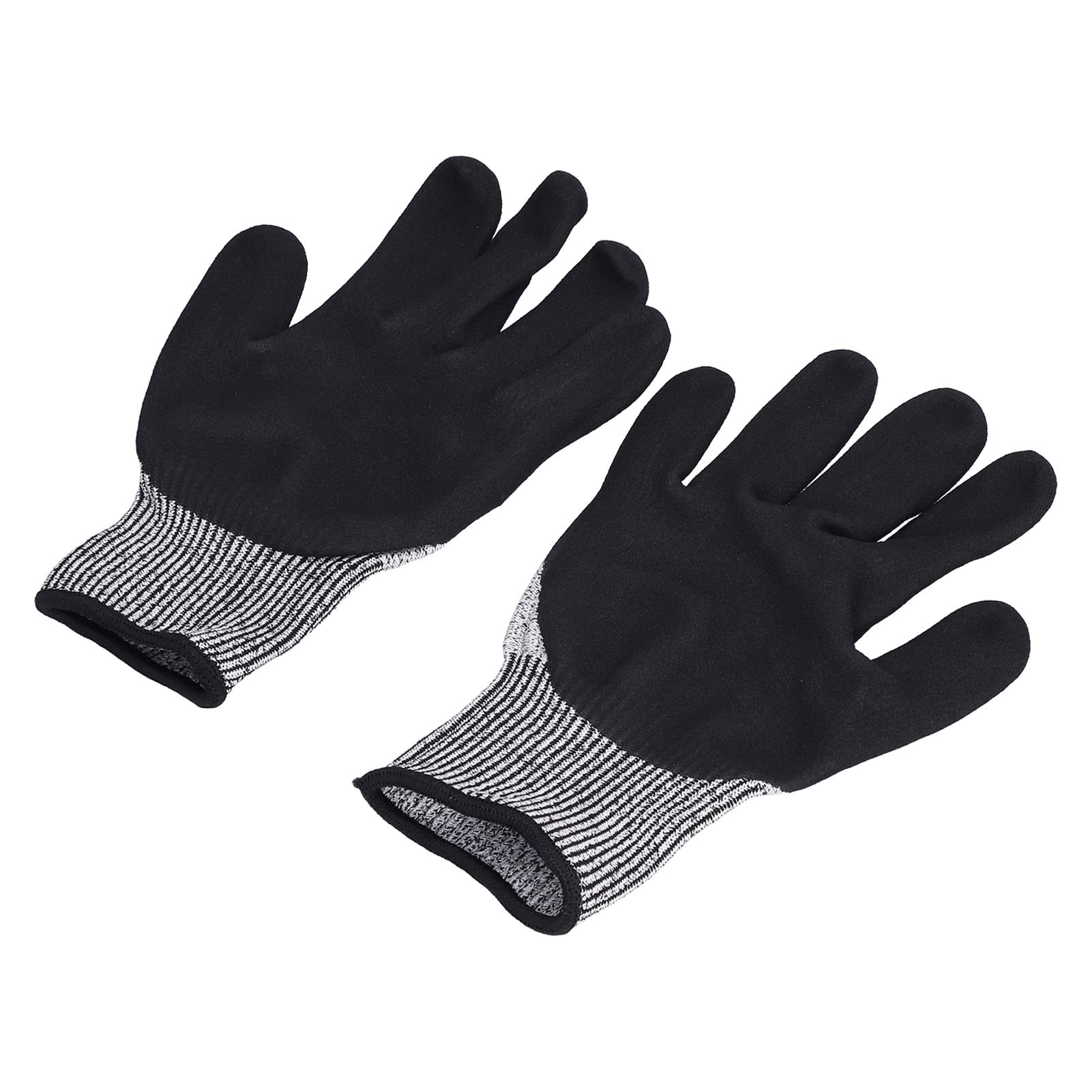 Gants de chantier anti-coupures niveau 5 protection caoutchoutée givrée antidérapante résistante à l'usure pour le jardinage travail du bois HPPE pet - 5
