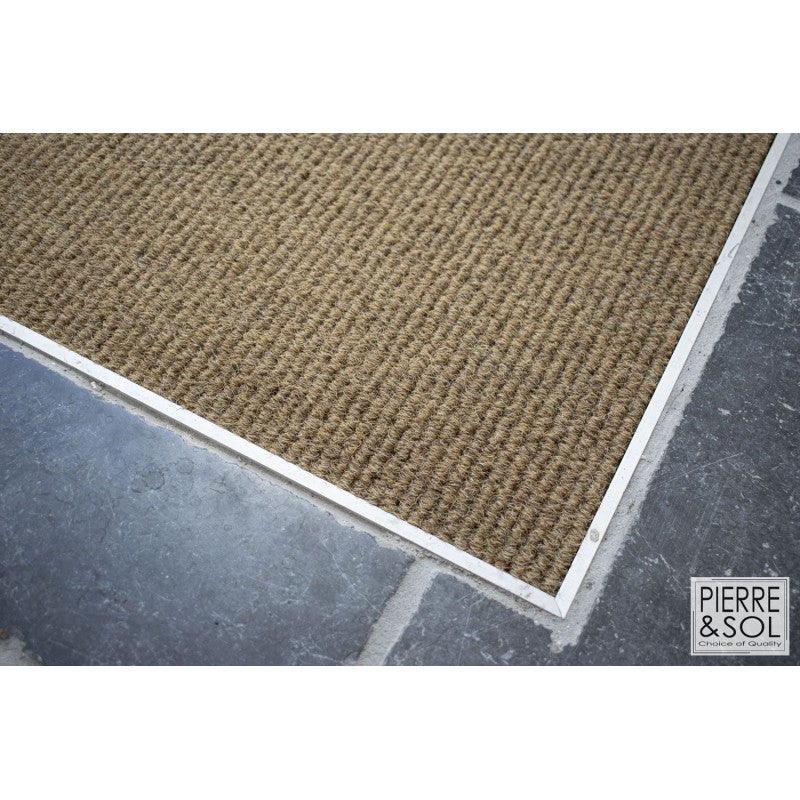 Felpudo de polipropileno con superficie acanalada - decorib dcr - nuevo diseño - rosco - coco 584 x 384mm