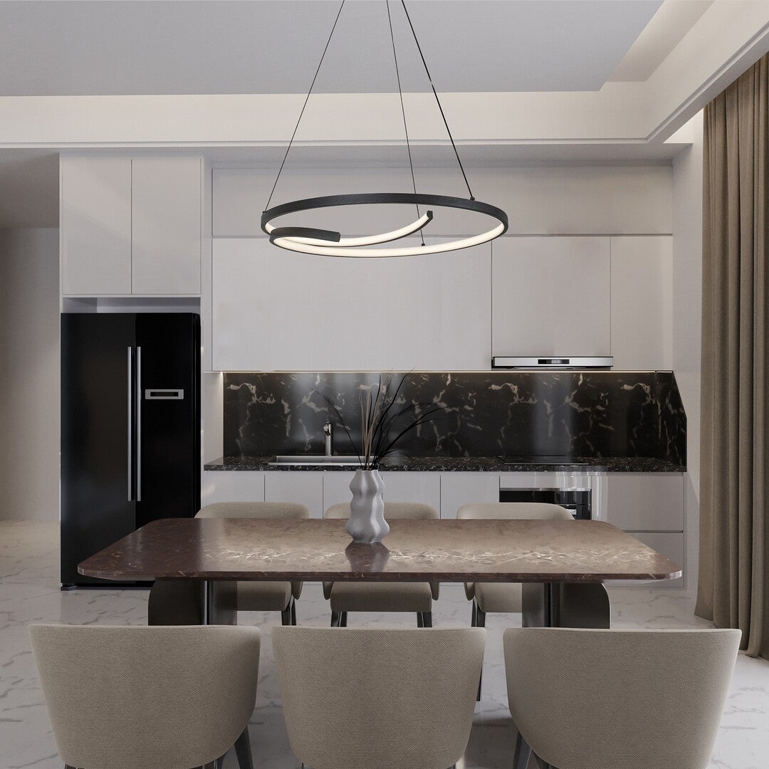 Lampa wisząca Niloo czarno-biała LED 40W 4000K 2080lm ring wym: 120 x 55 x 55 cm metal Rabalux - 7