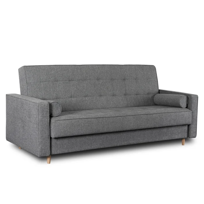 Wersalka Rozkładana Sofa Kanapa Z Funkcją Spania Dwuosobowa Szara MALTA