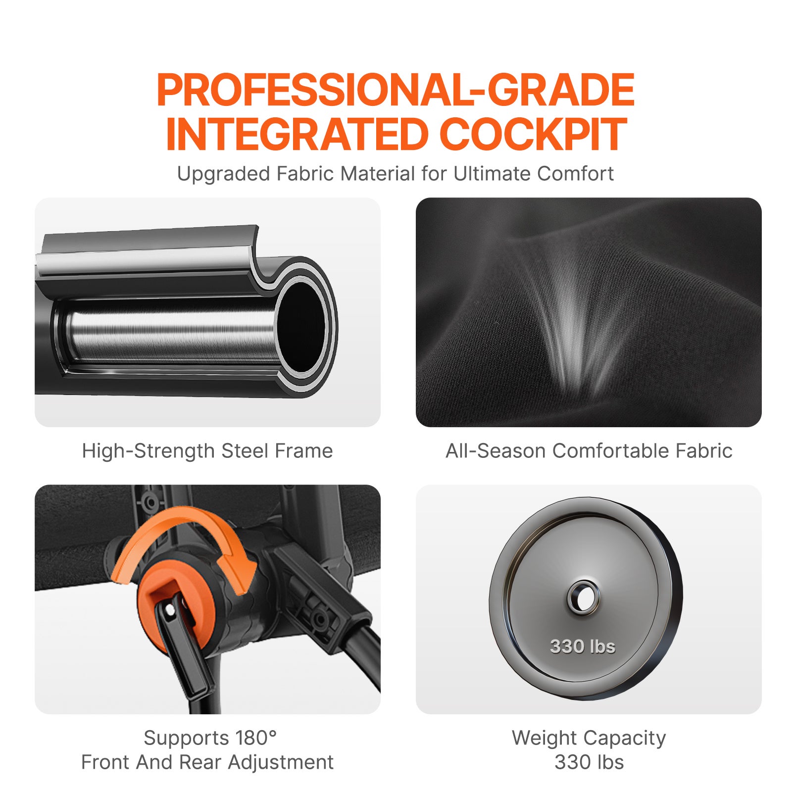 Support de Volant Pliable SucceBuy pour Logitech G923/G920/G29, Structure Acier, Réglage d’Angles du Volant et des Pédales, T248P - 7