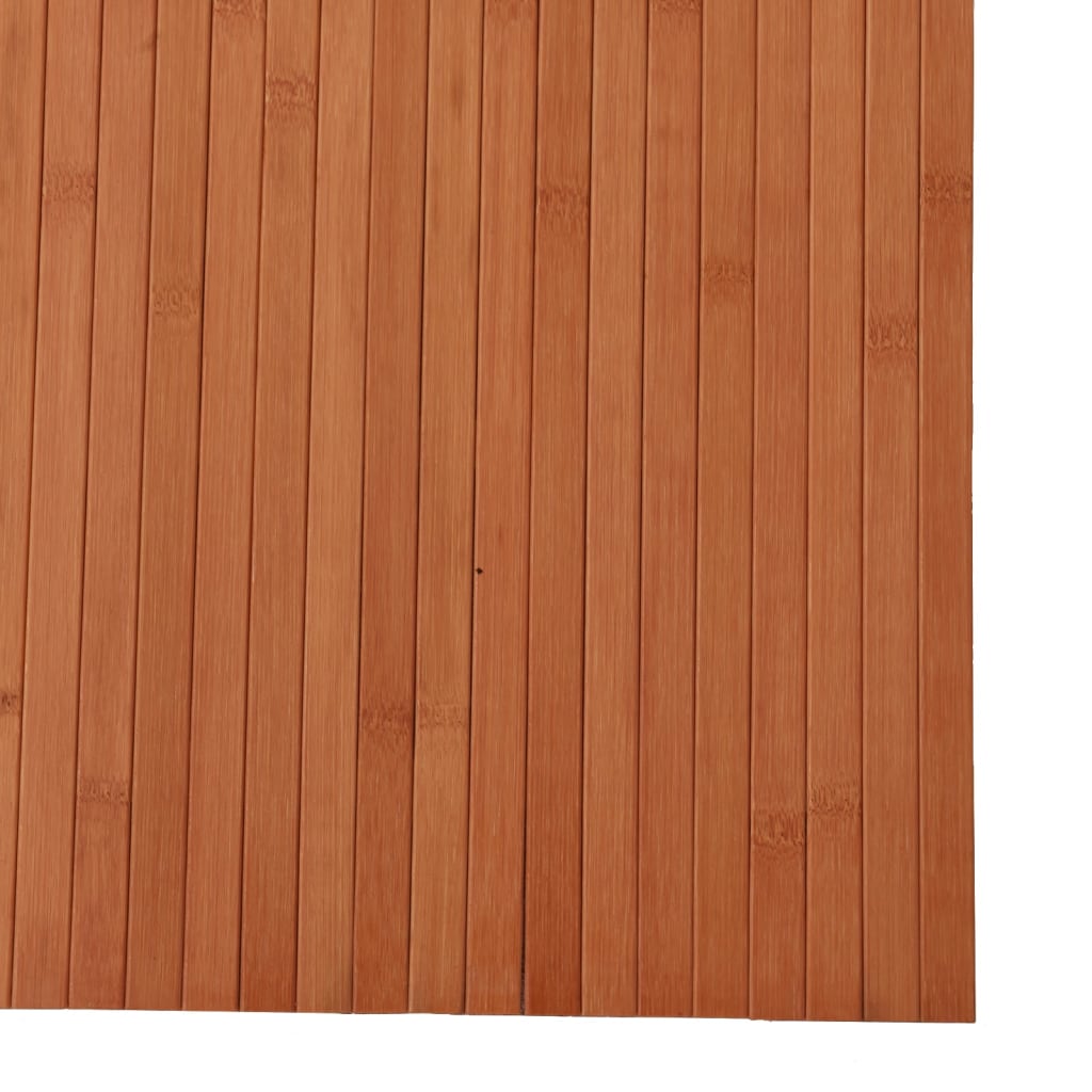Tapis rectangulaire marron 80x500 bambou - 6
