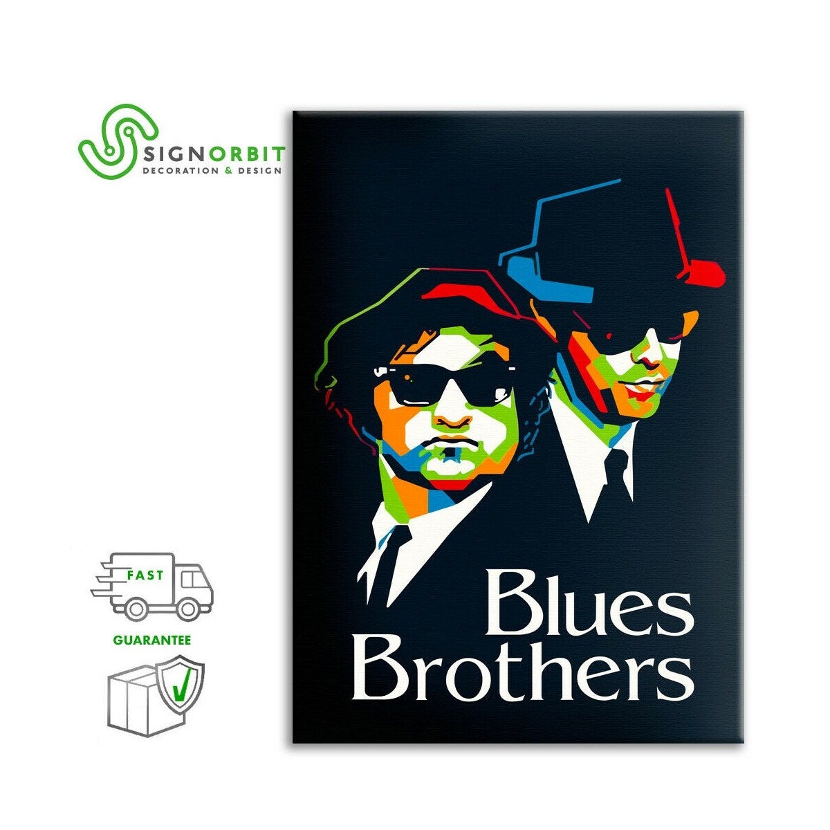 Blues Brothers Pop Art Canvas – wydruk na płótnie o wysokiej rozdzielczości 50x70 cm