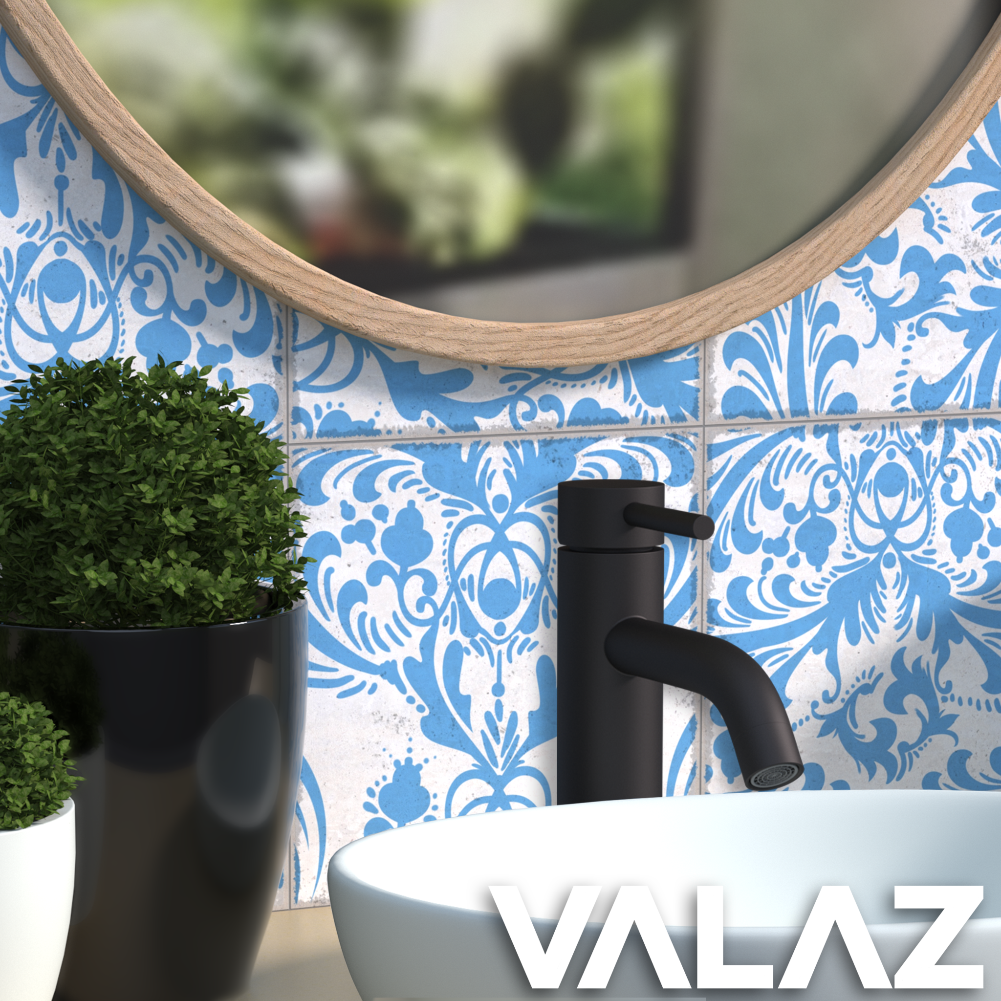 Valaz Robinet de lavabo monocommande rond noir mat - Série Jabalón - 3