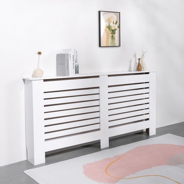 Cache-radiateur 172x19x81,5h cache-radiateur en bois blanc Wormer XXL