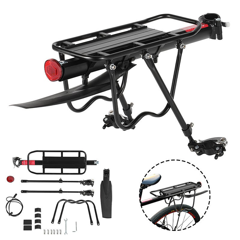 Uniwersalny regulowany tylny bagażnik rowerowy z aluminium do VTT i roweru