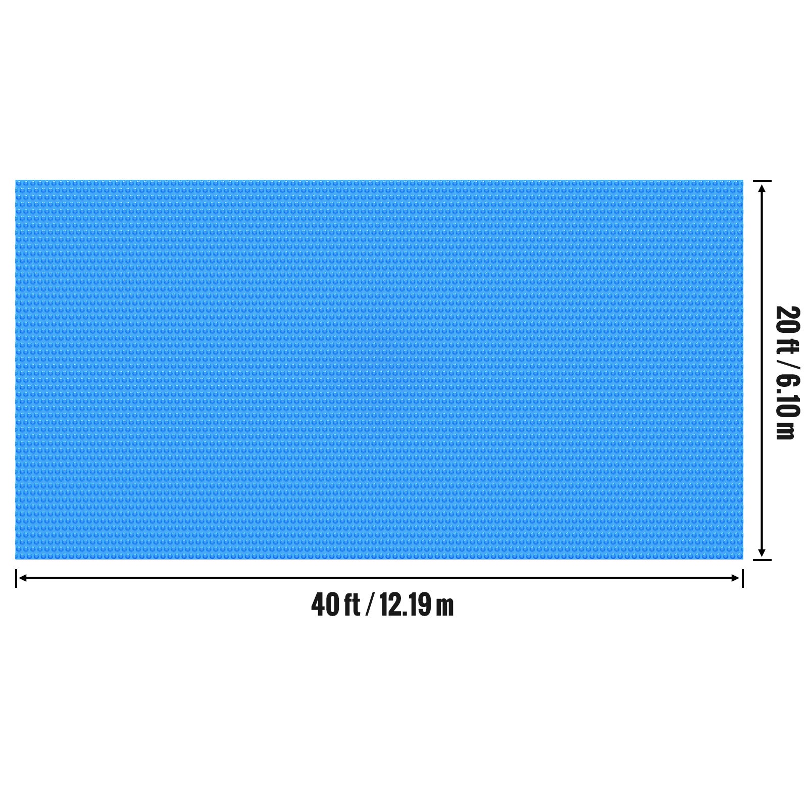 Couverture solaire piscine SucceBuy 40x20 pi,12 mil,pour piscines creusées et hors sol,forme rectangulaire - 2