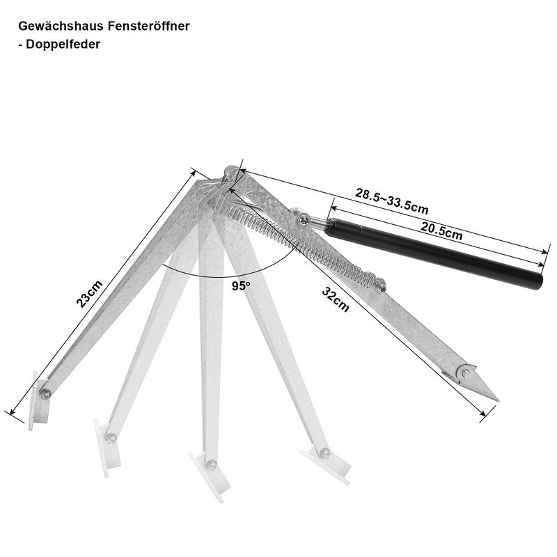 Ouverture automatique pour serre Ouverture de fenetre Effet solaire Auto Vent Toit Double ressort - 2