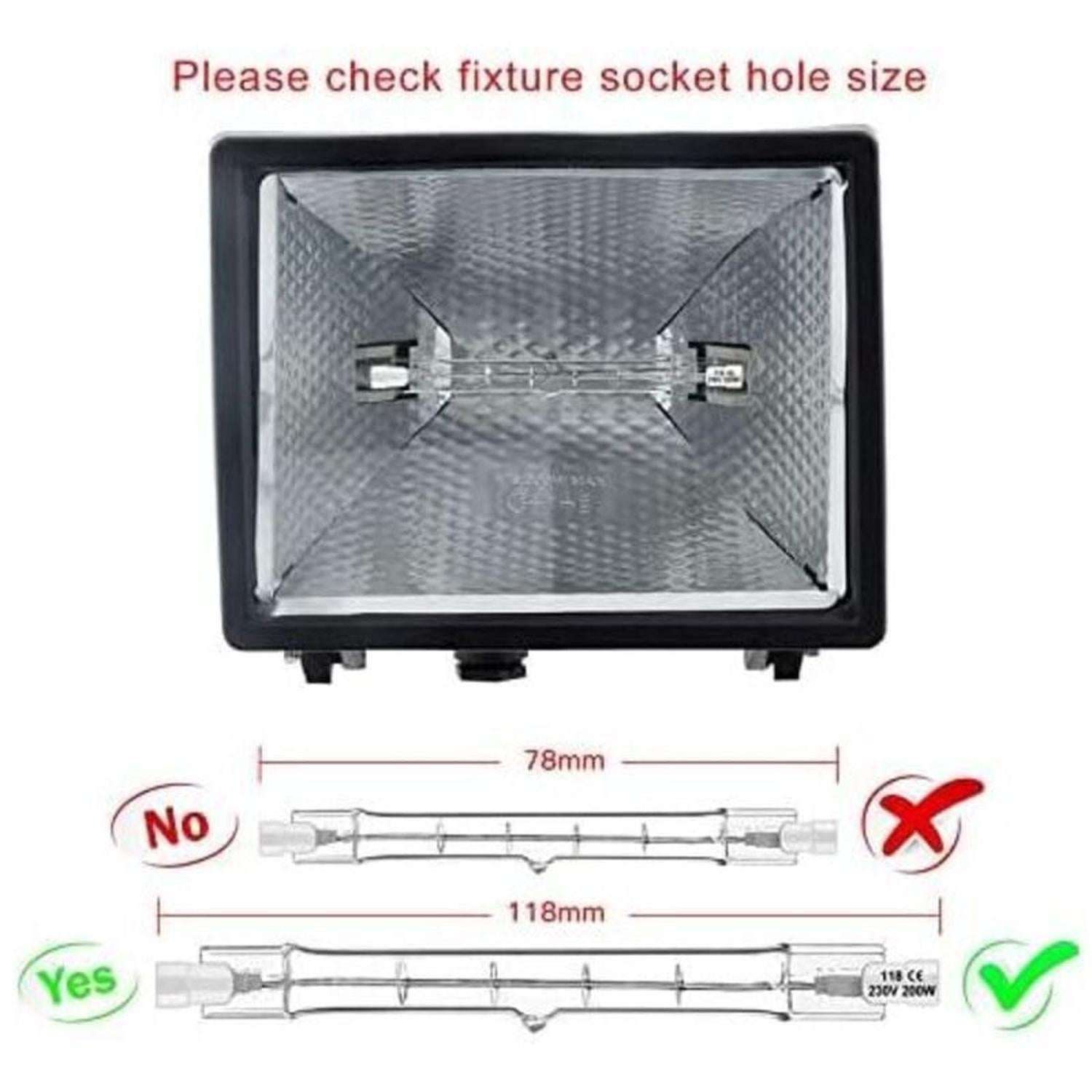 Confezione da Lampadina Alogena Asta Alogena Lampadina Alogena Lampada Asta Alogena Dimmerabile per Faretto da Cantiere - 3