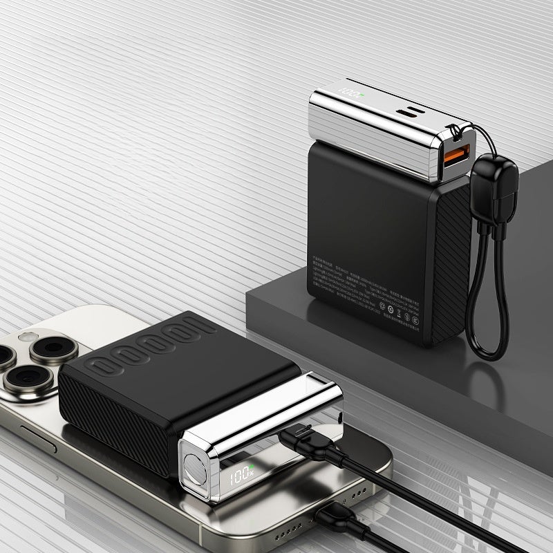 Batterie Externe 50 000 MAh – 22.5W Charge Rapide, 7 Sorties, Lampe LED, Câble Intégré