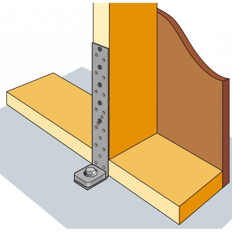 Ancrage pour montant d'ossature + 1 rondelle dimensions au choix-40-290-50-2 mm 1 A l'unité - 3