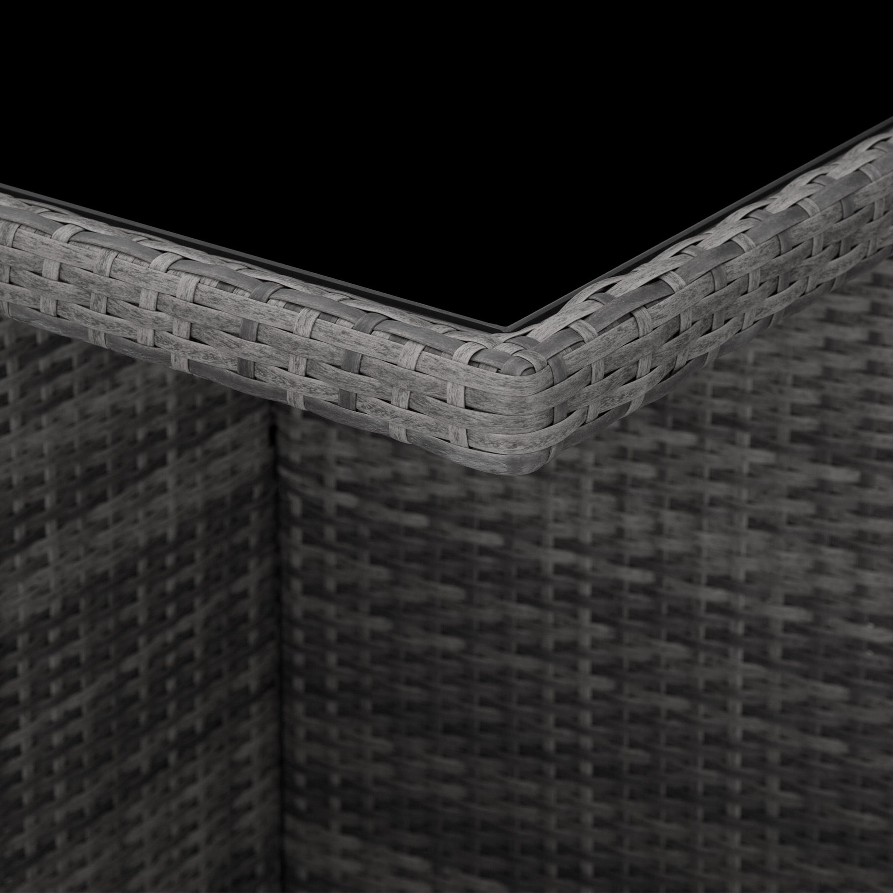 Salon de jardin en résine tressée et aluminium 8 places avec 2 sets de housse de protection TECTAKE - 8