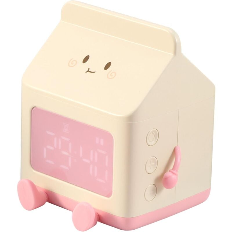 Réveil Veilleuse Capybara Pour Enfants - Horloge LED En Silicone Rechargeable, Alarme Avec Snooze - 6