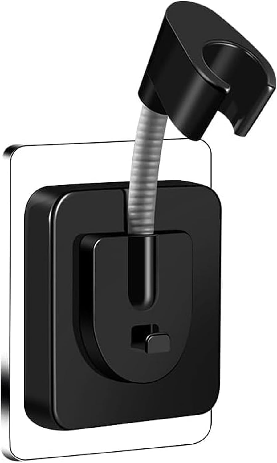 Support De Pommeau De Douche Sans Perçage - Ventouse Puissante, Rotation 360°, Pour Carrelage, Verre, Métal - Noir