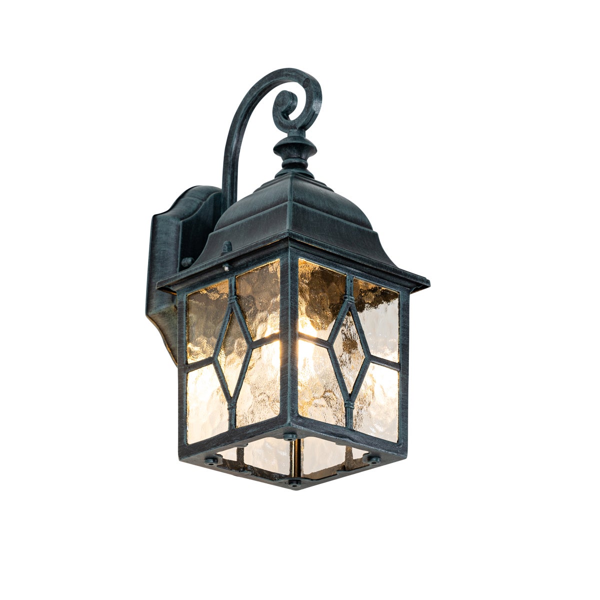 Romantyczna zewnętrzna lampa ścienna ciemnozielona - London