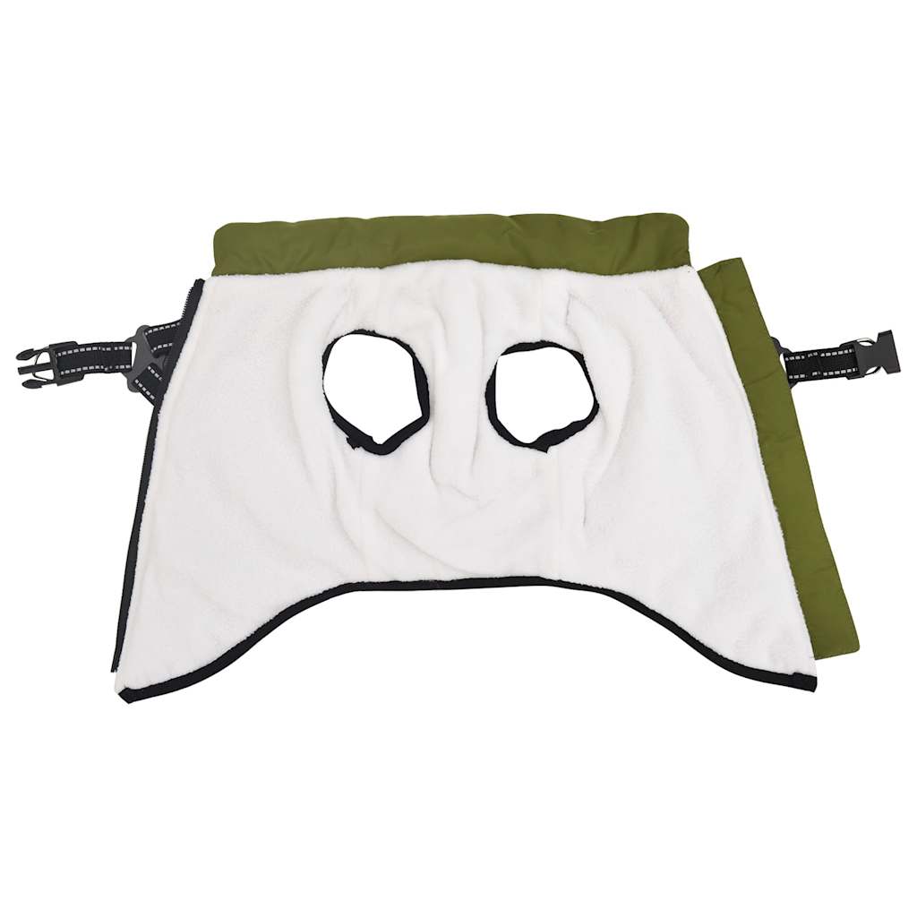 Casaco para cão com arnês impermeável reflexivo M verde militar - 3