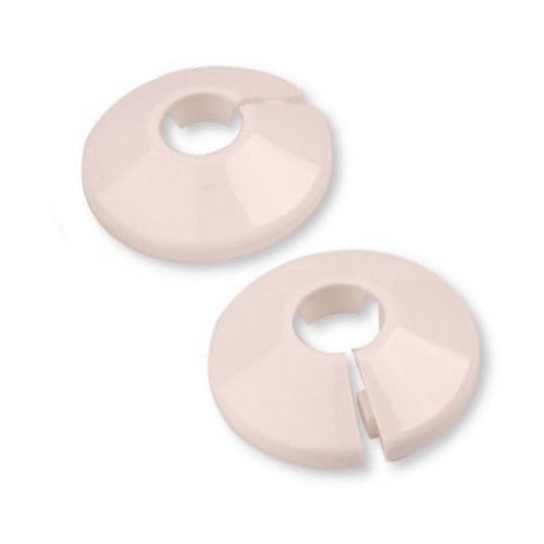 2 Colliers De Cache-tuyau PVC Chromé – 28mm, Pour Radiateur, Finition Rose (Wirquin)
