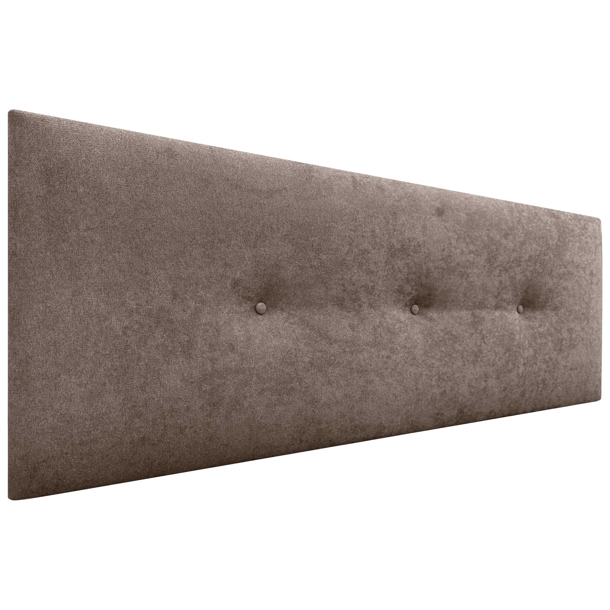 Dhome cabecero de tela acualine liso con botones tapizado de alta gama cabezal lujo cama dormitorio moderno acolchado (tela marrón, 145cm)