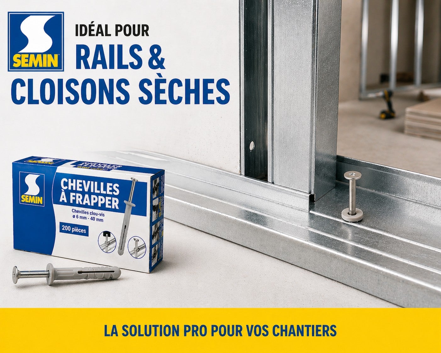 Cheville Clous Vis Semin, 6 x 40 mm, Boite de 200 - 3