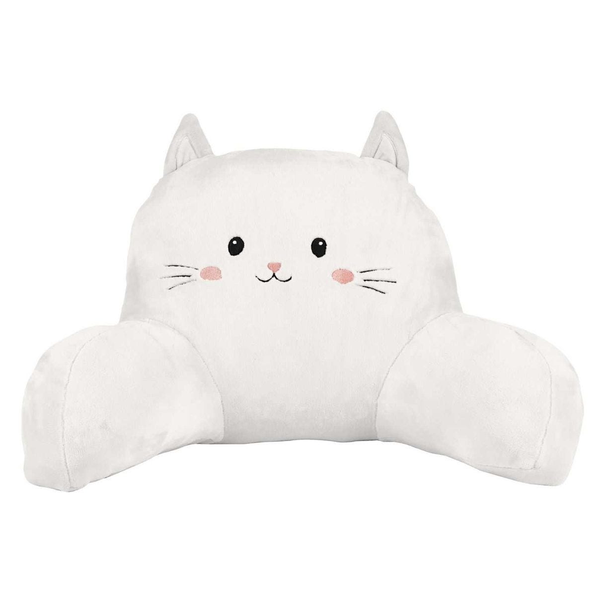 SUNSIDE Coussin de lecture avec motif chat, coussin de dos pour s'asseoir dans le lit, oreiller de repos en mousse à mémoire de forme déchiquetée avec accoudoirs, convient pour la lecture, la SUNSIDE Coussin de lecture avec motif chat, coussin de dos pour s'asseoir dans le lit, oreiller de repos en mousse à mémoire de forme déchiquetée avec accoudoirs, convient pour la lecture, la