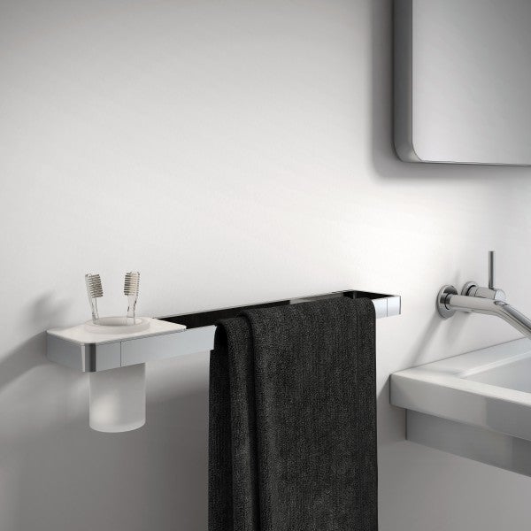 BERNSTEIN - Tablette pour support porte-brosses à dents en verre dépoli - à fixer dans les portes-serviettes SDLHH45 et SDLHH60 - 2
