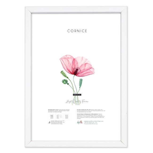 Cornice Portafoto JUNOMI DIN A2 - Legno Nero, Vetro Acrilico, 42x59.4cm, Design Scandinavo - Foto 4