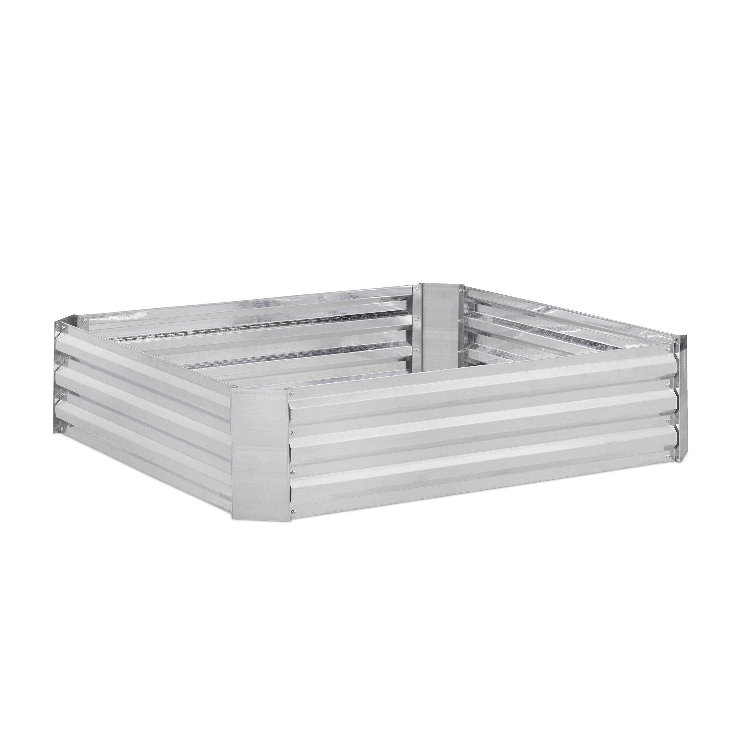 Tidyard Fioriera Rialzata In Acciaio - Vaso Rettangolare Per Giardino E Balcone - 332x40x36 Cm, Grigio, Resistente Agli Agenti Atmosferici - 3