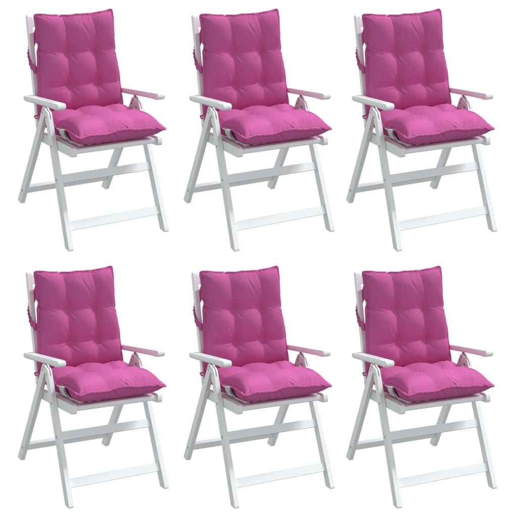 Maison Exclusive - Cojines para silla con respaldo bajo 6 uds tela Oxford rosa - 4
