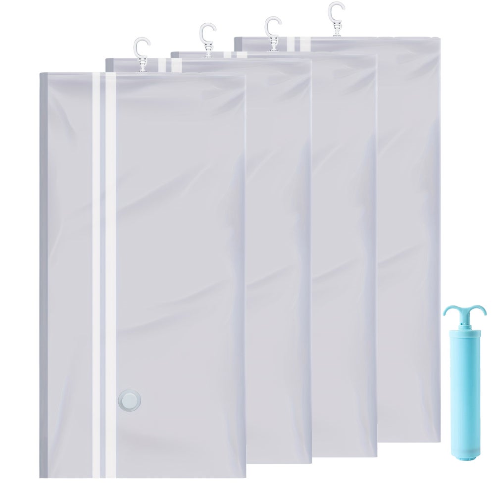 4pcs sacchetti di stoccaggio di compressione di vuoto, sacchetti