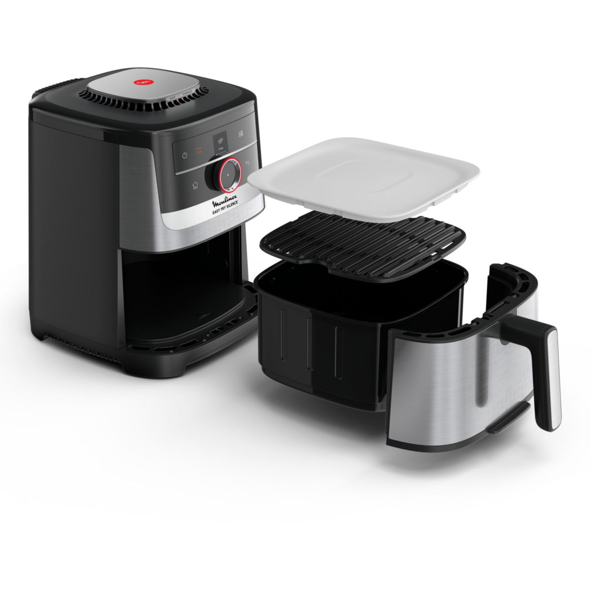 Frytkownica beztłuszczowa Moulinex Easy Fry Silence Smart pojemność 5L inox i czarna