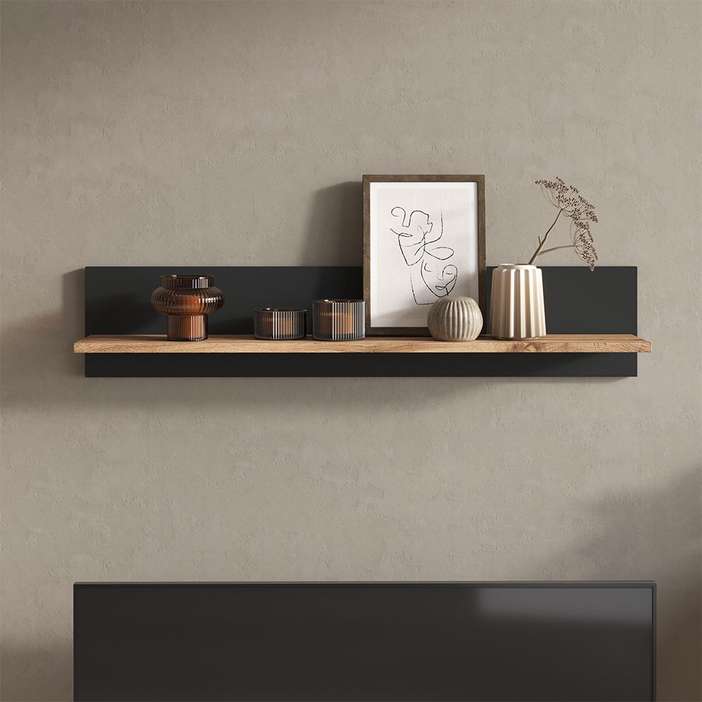 Vicco Étagère Amber, Chêne Wotan, 100x20cm support mural - 4