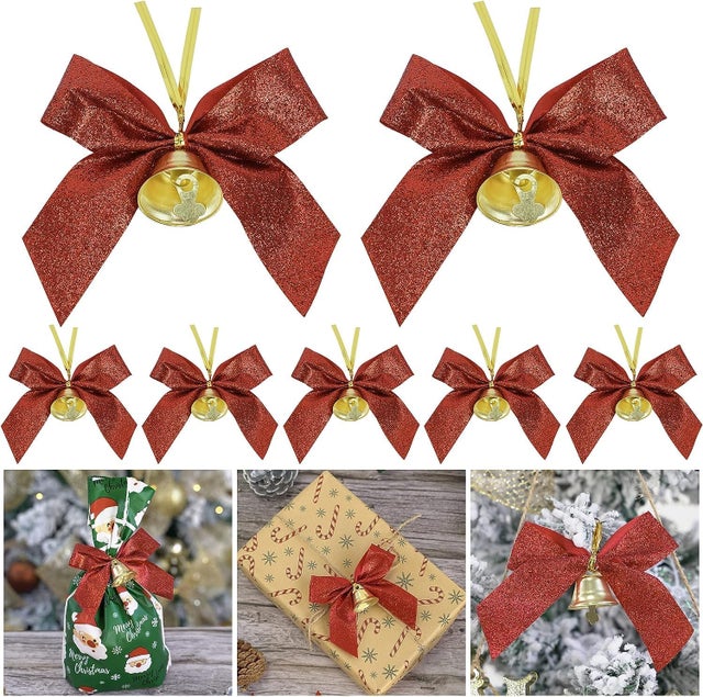 Noeud Cadeau Silhouette Noire Anniversaire Et Noël Rubans élégants Pour