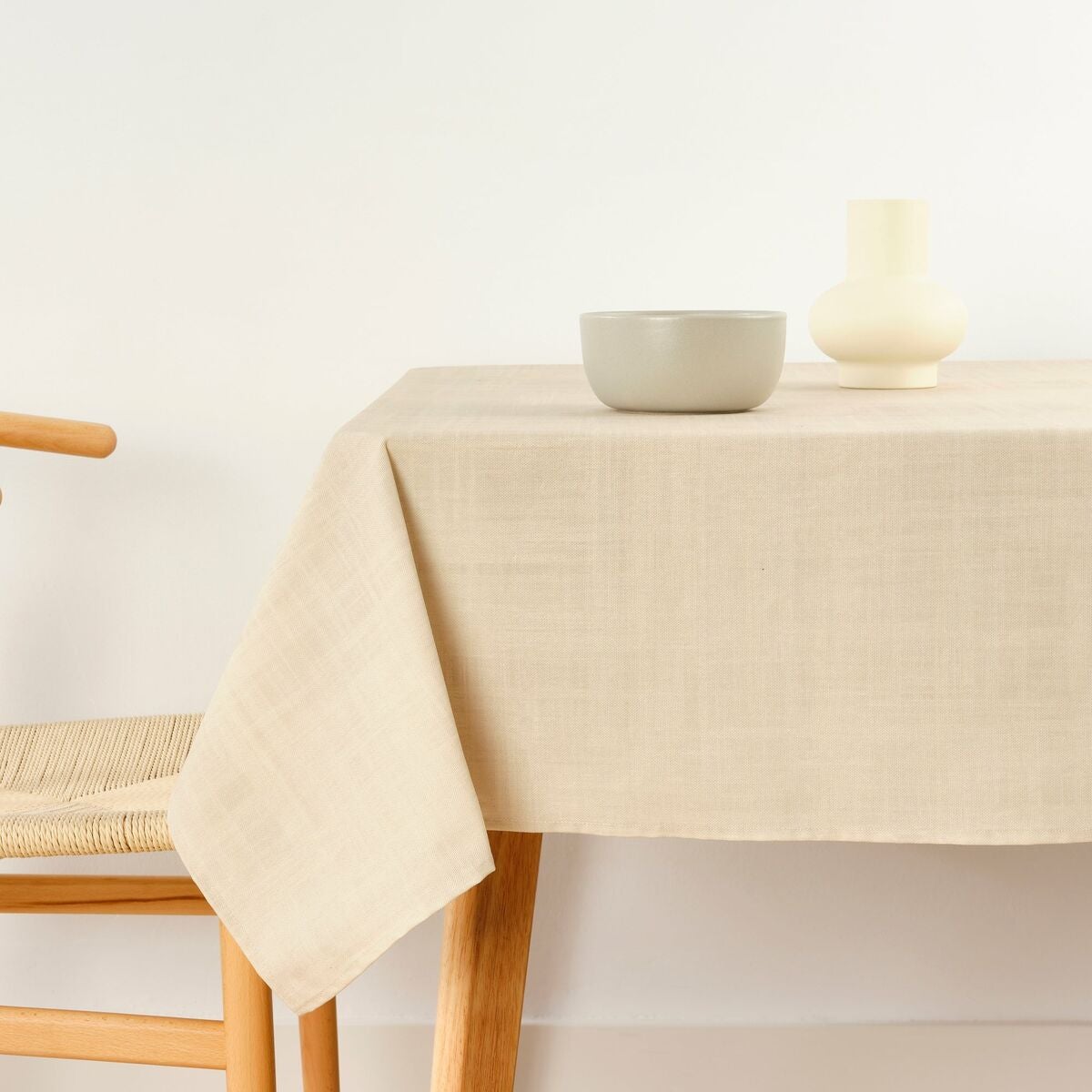Mantel Belum Liso Beige 155 x 155 cm | Leroy Merlin