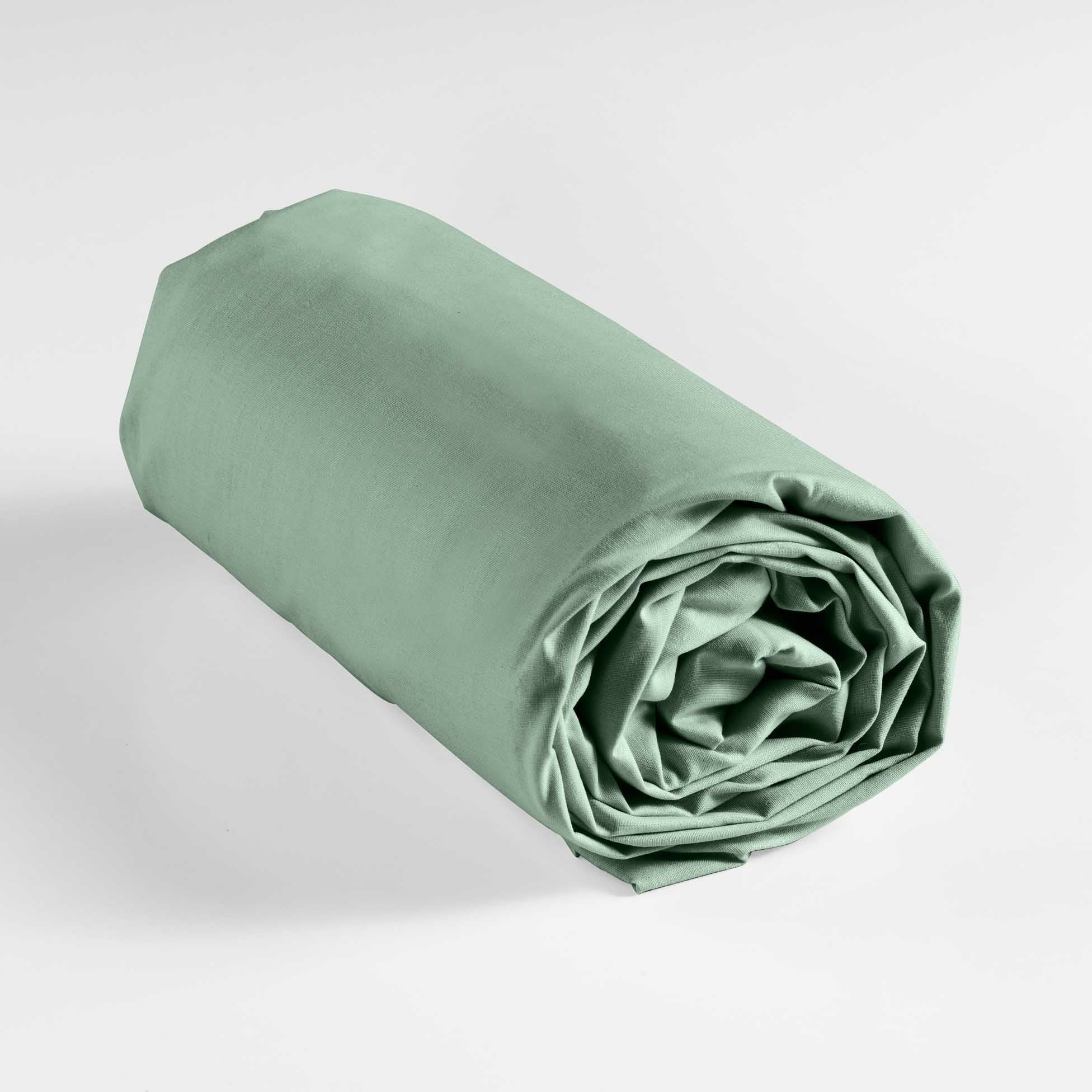 Pack Housse de couette réversible DINA 140 x 200 cm + Drap housse 90x190 cm Sauge - 6