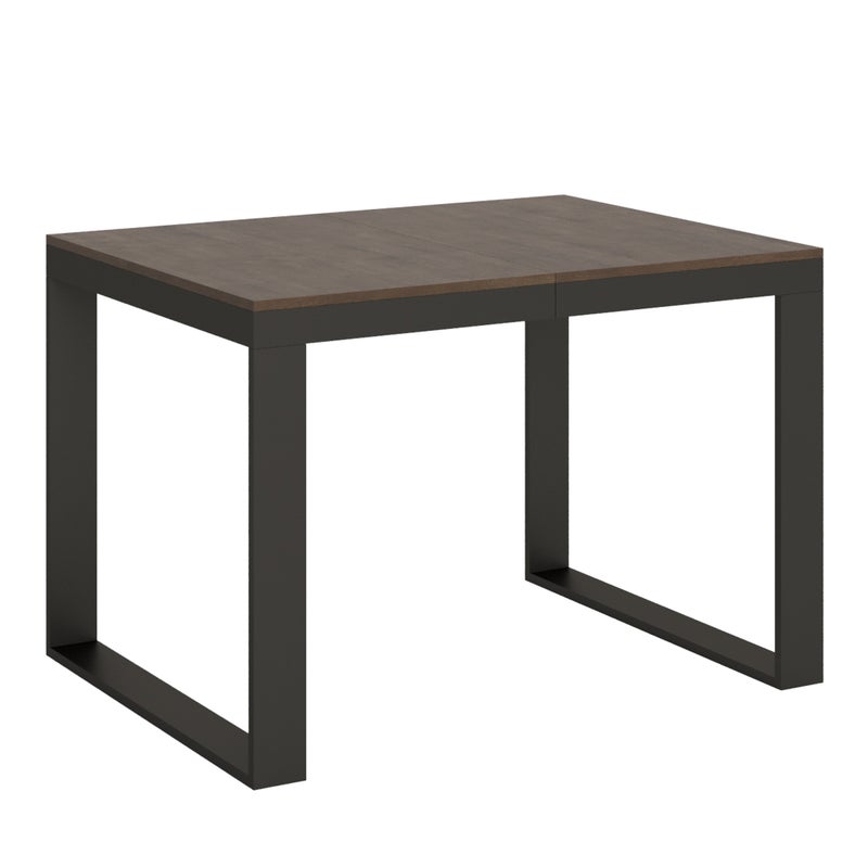 Stół rozkładany 90x120/224 cm Tecno Evolution orzech z ramą antracytową