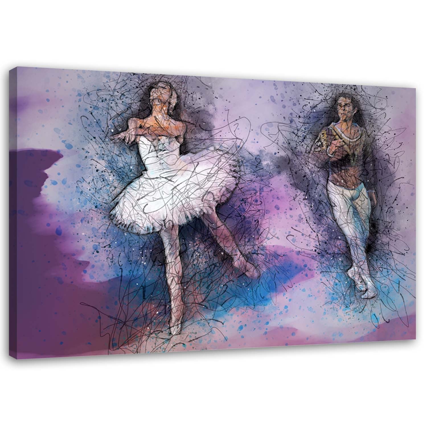Quadro su tela, Ballerina Ballet Purple 100x70 Leroy Merlin