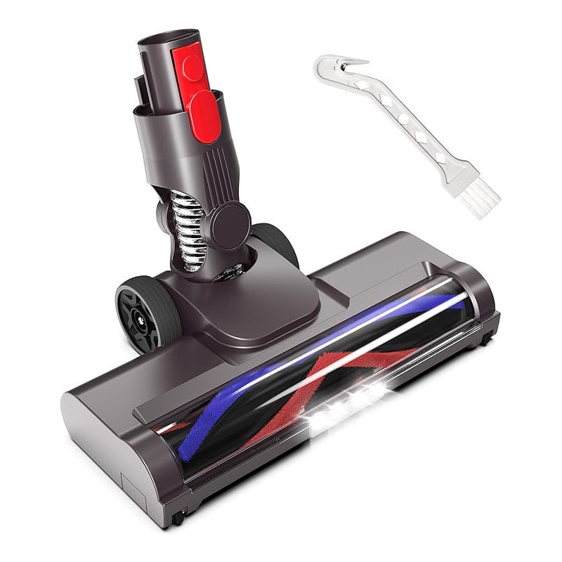 Szczotka kompatybilna z odkurzaczami Dyson V7, V8, V10, V11, V15, głowica czyszcząca z napędem bezpośrednim i 4 przednimi światłami do podłóg twardych
