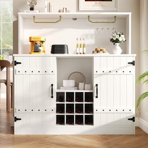 Armoire De Rangement Buffet 120x40x80 Cm - 3 Portes, étagères Réglables | Bois Et Métal, éclairage LED Intégré | Pour Salon, Entrée, Chambre