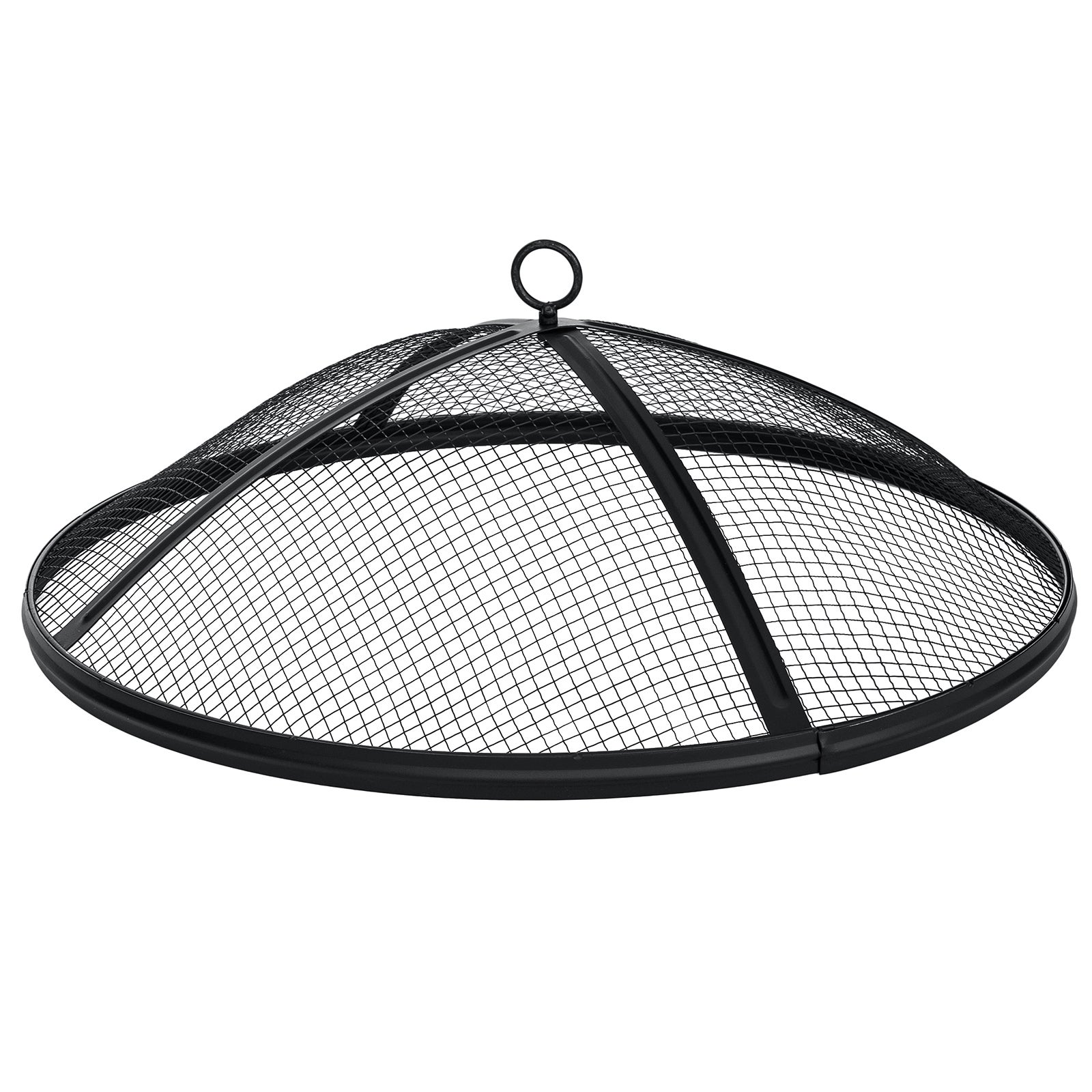 Fogueira exterior de 56 cm com tampa, pequena fogueira de liga de aço para jardim, varanda, pátio, parque de campismo e churrasco. - 6