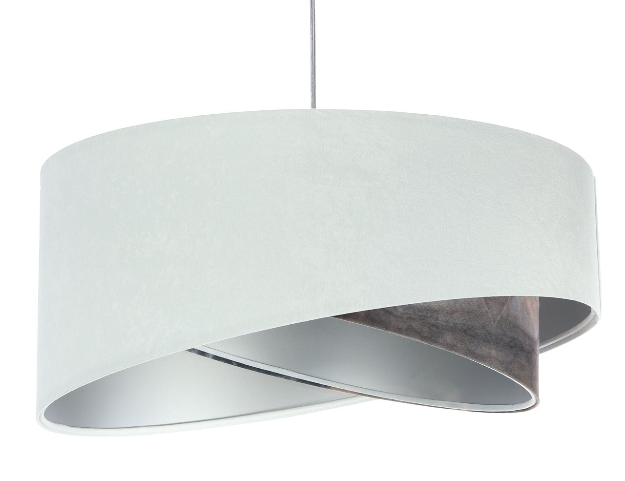 Lampa wisząca GRAY DUNE biała/srebrna