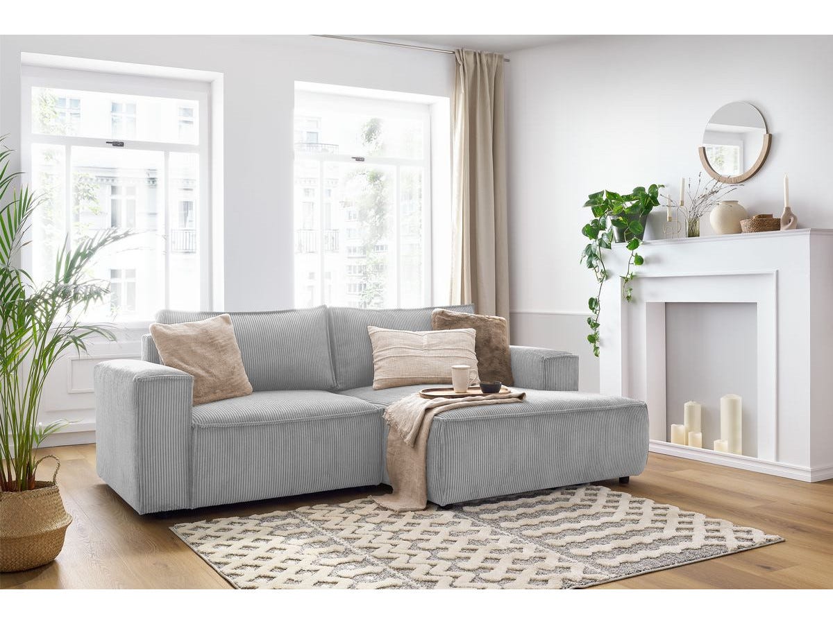 BOBOCHIC Canap D angle Fixe Compact NIHAD Velours C tel Gris Clair bobochic-canap-d-angle-fixe-compact-nihad-velours-c-tel-gris-clair