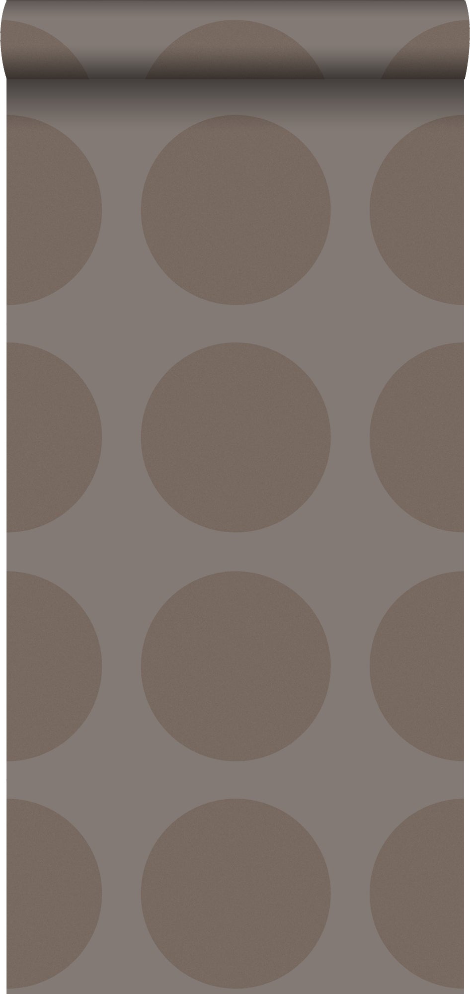 Tapeta kulki na strukturze lnianej taupe - 53 cm x 10.05 m - ESTAHOME