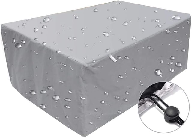 Housse de mobilier d'extérieur, bâche imperméable coupe-vent anti-UV, housse de protection en tissu Oxford 210D argent - 210x 140 x80cm