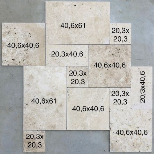 Albedo Pierre - Travertin OPUS deuxième choix PREMIUM - set de 0,74m2 - 5