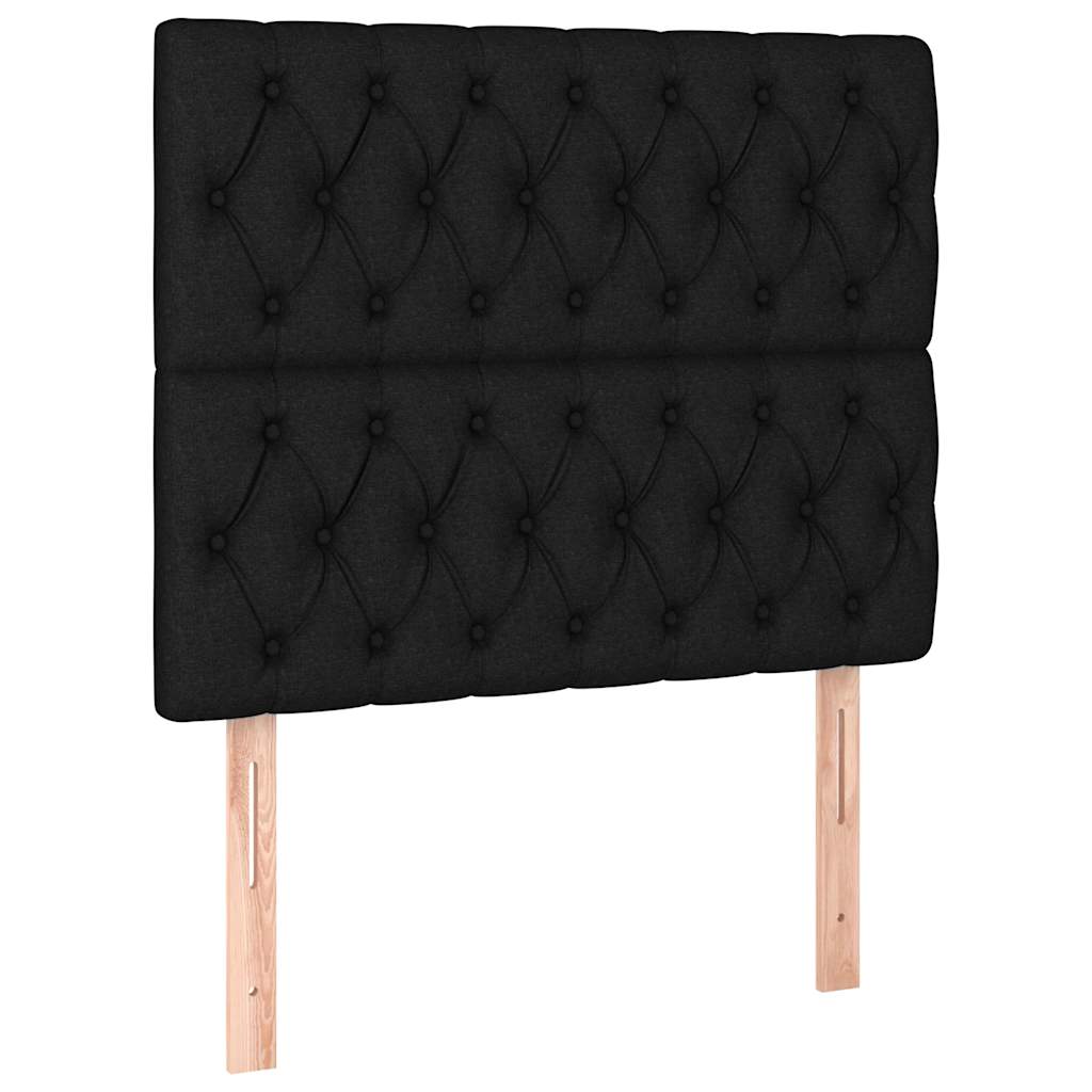 Cadre de lit sans matelas noir, tissu, pour la chambre, 100 × 200 cm - 8