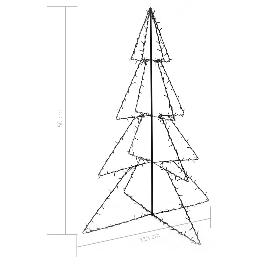 Árvore de Natal | Árvore de festas em cone 240 LEDs 115x150 cm interior e exterior CFW137064 - 5