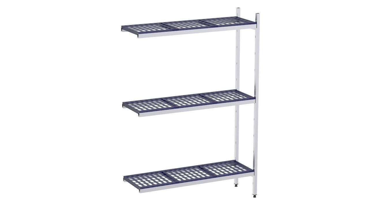 Rayonnage en acier inoxydable d'angle 1330x400 lisse 3 niveaux- DISTFORM - KIT02380 main image 1
