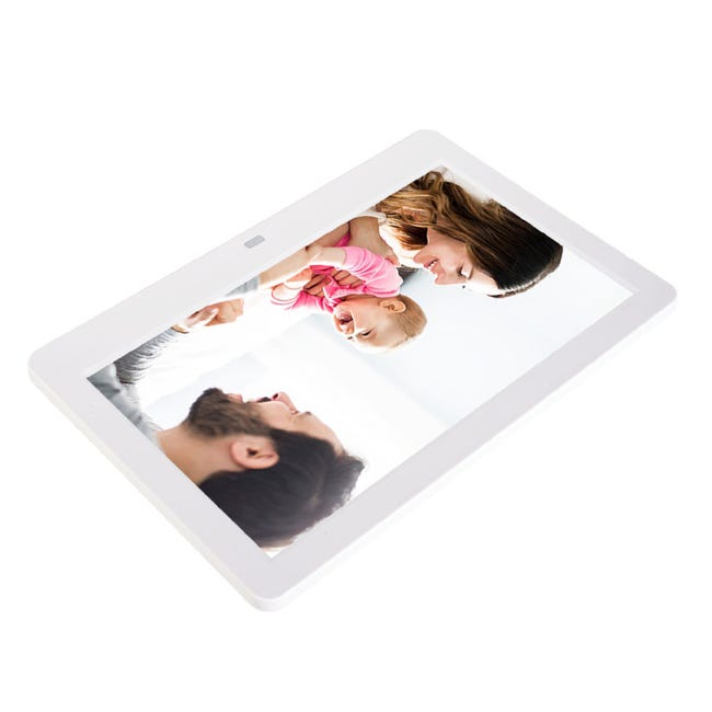 Cadre Photo Numérique 23,6 Pouces – Écran IPS Full HD – Télécommande – Lecteur Vidéo/musique – Blanc