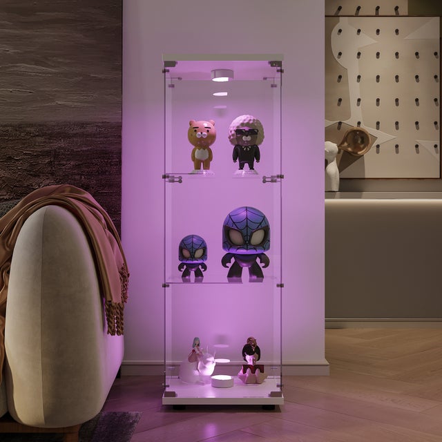 Vitrine en acrylique pour figurines - Boîte de protection empilable anti-poussière pour modèles de voitures et casques Vitrine en acrylique pour figurines - Boîte de protection empilable anti-poussière pour modèles de voitures et casques