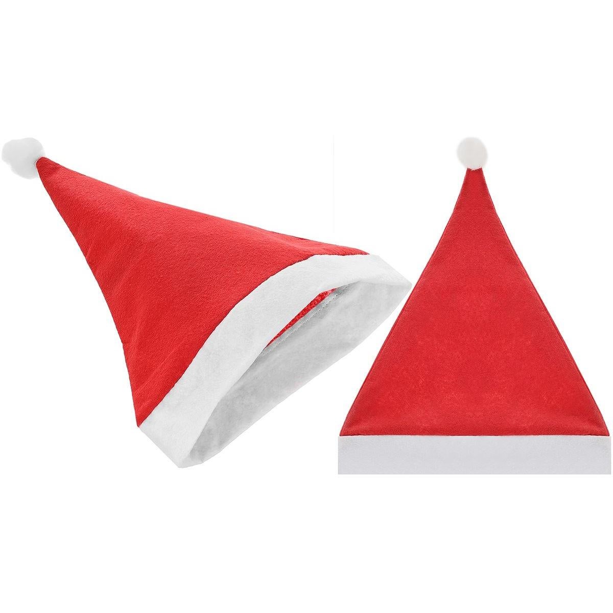 Czapka Mikołaja 1 sztuka czerwono biała - 5